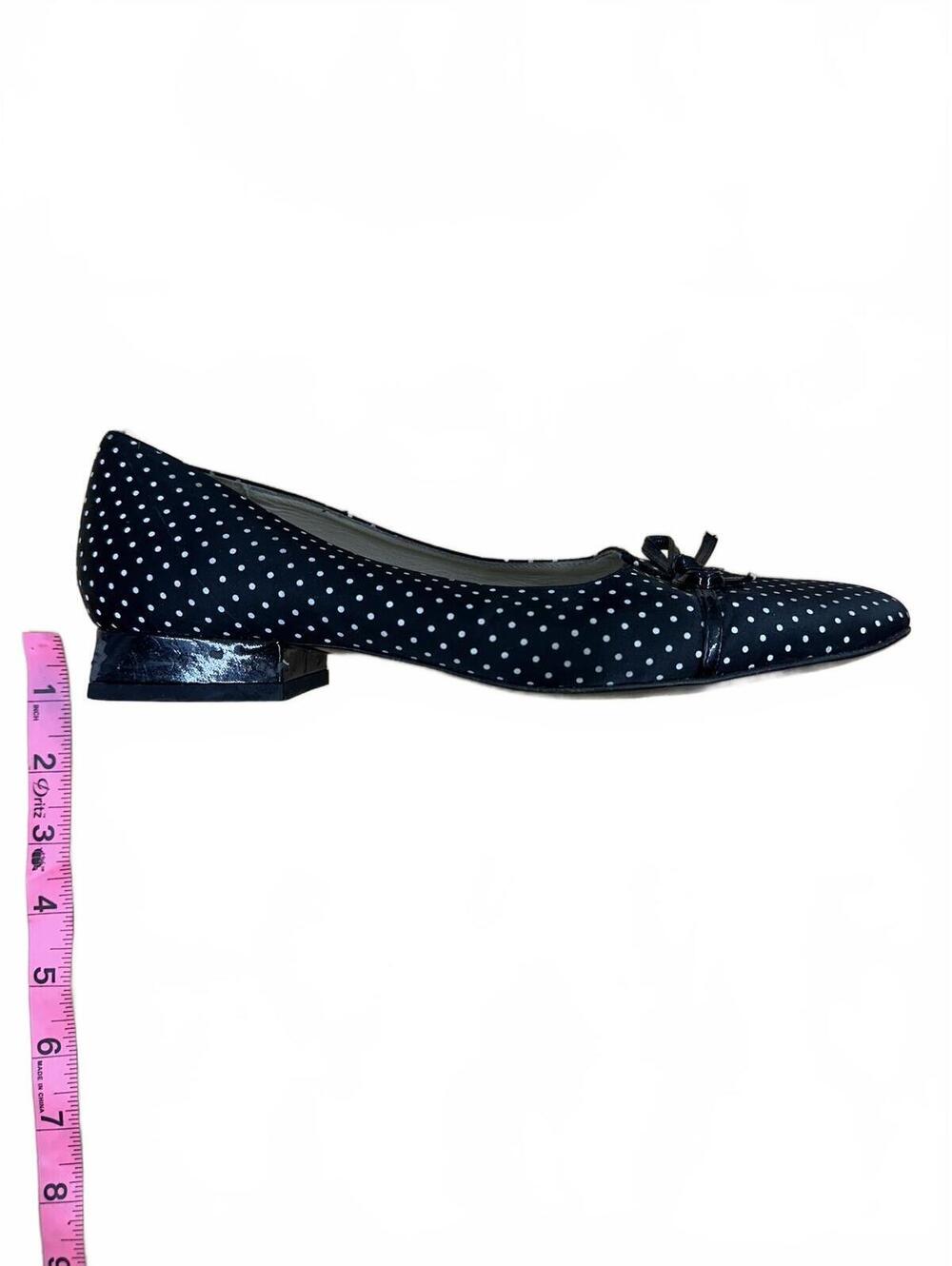 Talbots Black White Polka Dot Bow Flats Y2K Retro Vintage Inspired - Picture 7 of 7